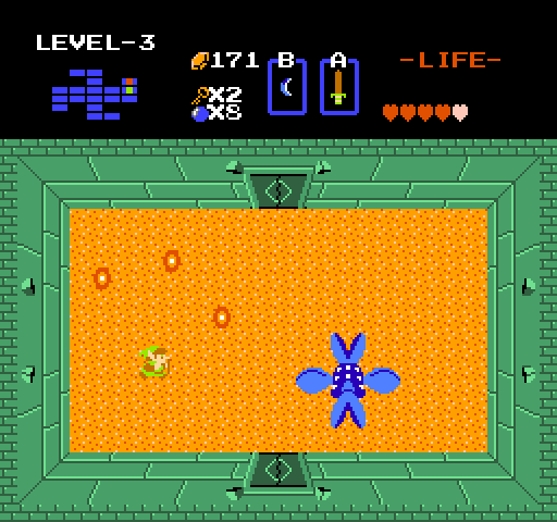 Link Exploring Hyrule in the Original Legend of Zelda