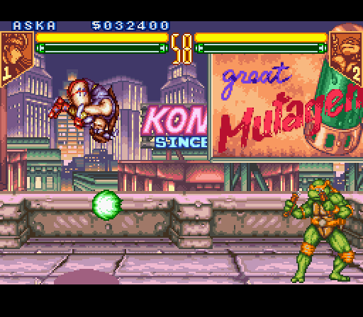 TMNT Tournament Fighters on the SNES