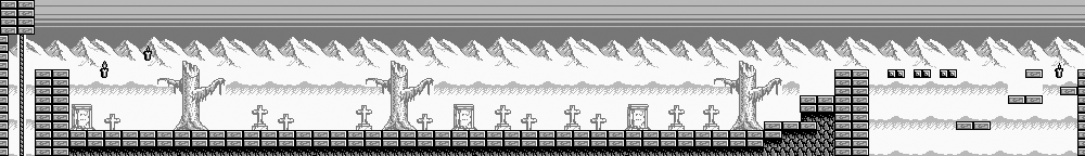 Cemetery in the Castlevania Adventure