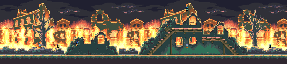 Burning Village in Dracula X